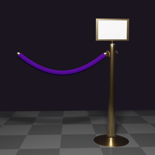 Brass Stanchions with Velvet Ropes & Sign preview image